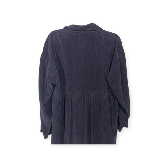 Vintage Purple Corduroy Dress Kiko Comfortable Clothing Button-Down SZ L - Picture 7 of 8